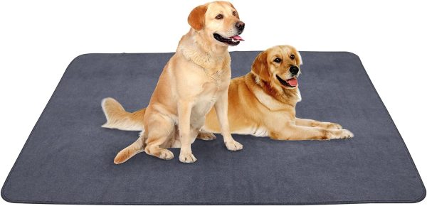 Non-Slip Dog Pads Extra Large 72" x 72", Washable Puppy Pads with Fast Absorbent, Reusable, Waterproof for Training, Whelping, Housebreaking, Incontinence, for Playpen